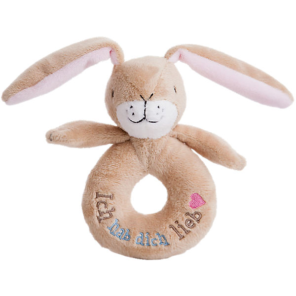Greifling mit Rasselfunktion "Weißt Du eigentlich wie lieb ich Dich hab?"