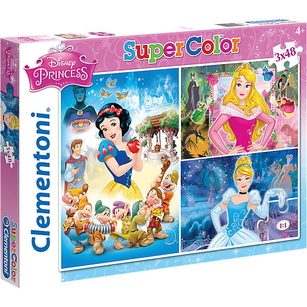 Puzzleset 3 x 48 Teile - Disney Princess