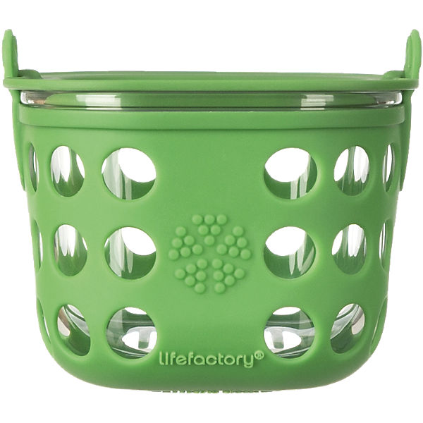 Lifefactory Lebensmittelaufbewahrung aus Glas grass green, 475 ml