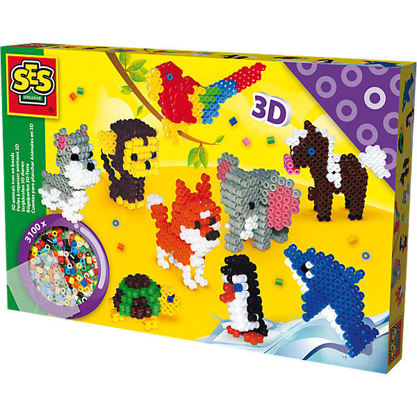 Bügelperlenset - 3D Tiere