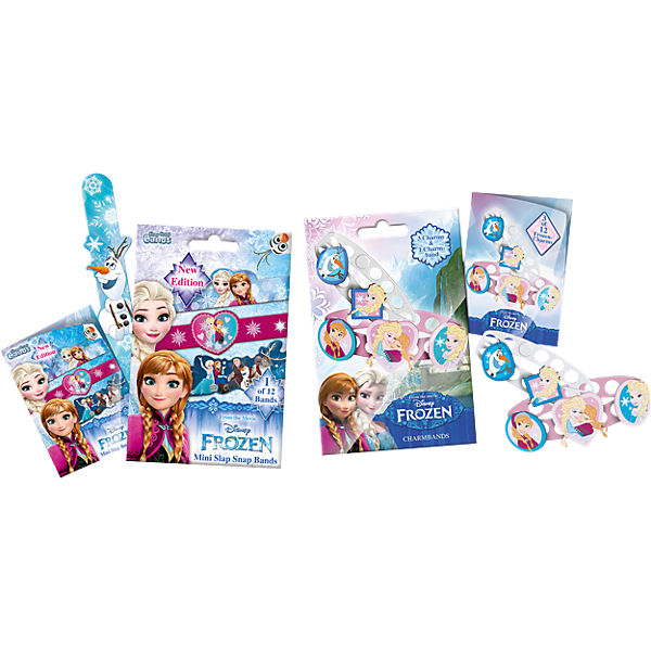 6in1 Set Mini Slap-Snap-Bands + Charm Bands - Die Eiskönigin