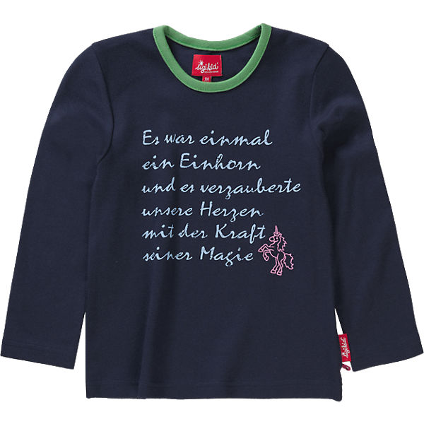Langarmshirt für Mädchen, Einhorn
