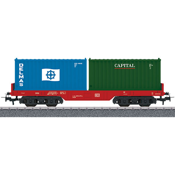 Märklin START UP 44700 Containertragwagen mit stirnseitigen Bordwänden.