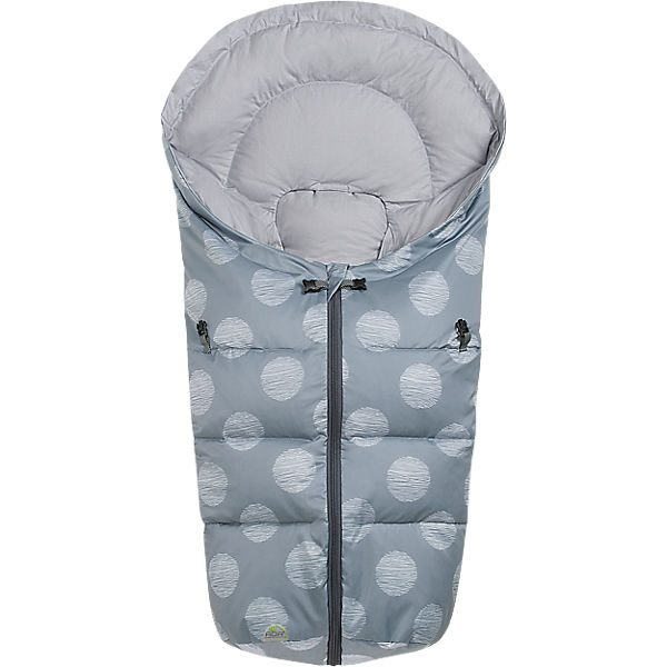 Fußsack für Babyschale und Kinderwagen Dauni, Fashion Dots, silber, 2016/2017