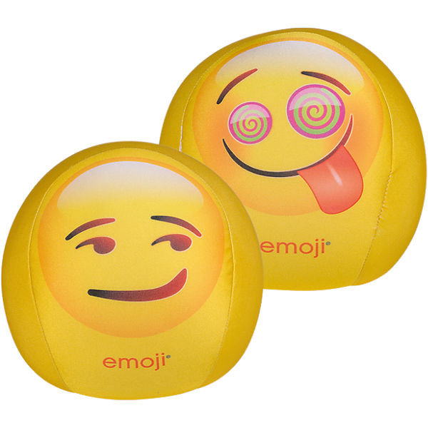 Knautschball Emoji, verschmitzt lächelndes- und mit herausgestreckter Zunge