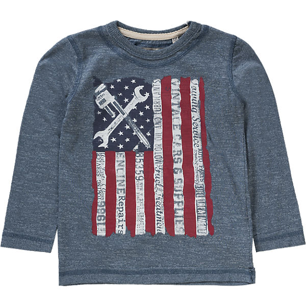 Langarmshirt für Jungen mit USA-Flagge