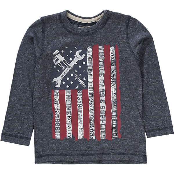 Langarmshirt für Jungen mit USA-Flagge