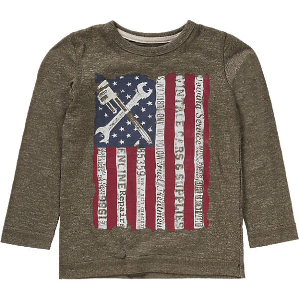Langarmshirt für Jungen mit USA-Flagge