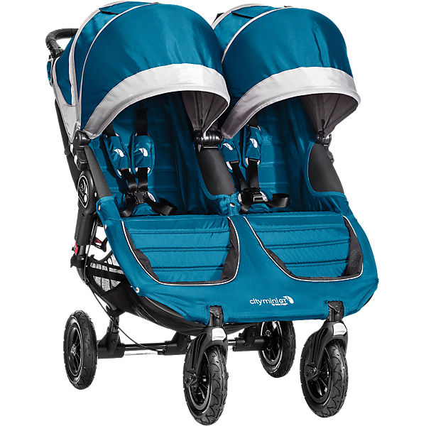 Zwillings- und Geschwisterwagen City Mini GT Double, teal/ gray, 2017