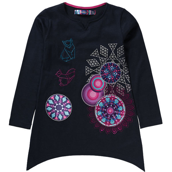 Langarmshirt mit Glitzer und Pailletten für Mädchen