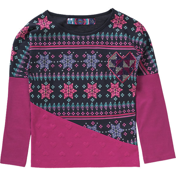 Langarmshirt mit Pailletten für Mädchen