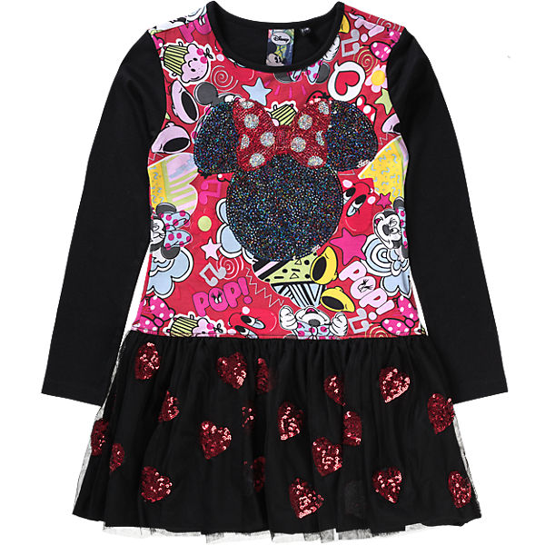 DISNEY MINNIE MOUSE Kinder Tüllkleid mit Pailletten