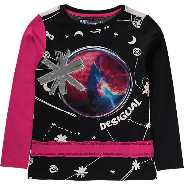 Langarmshirt mit Pailletten für Mädchen