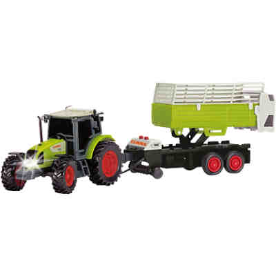 Farm Worker Traktor mit Heuanhänger