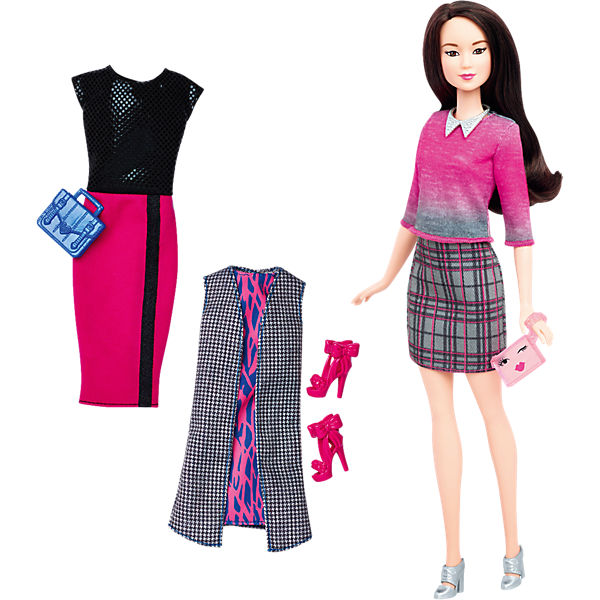 Barbie Fashionistas Style Puppe und Moden mit Karo-Rock