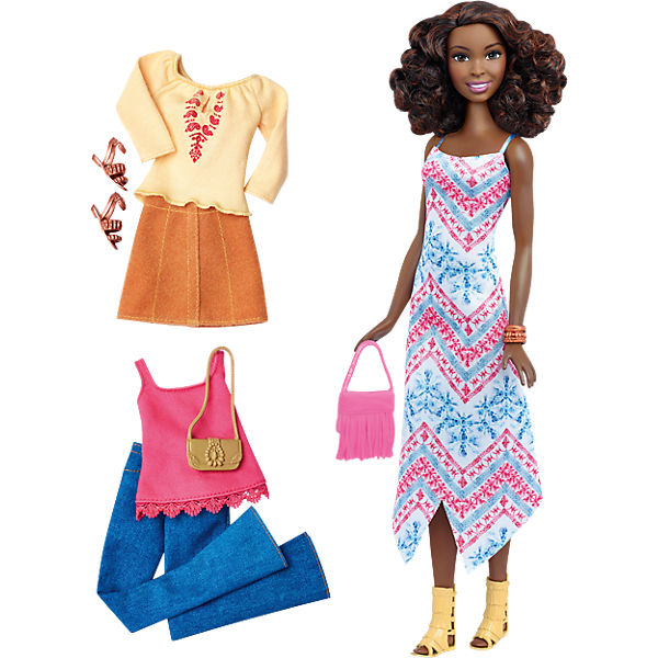 Barbie Fashionistas Style Puppe und Moden mit Fransentasche