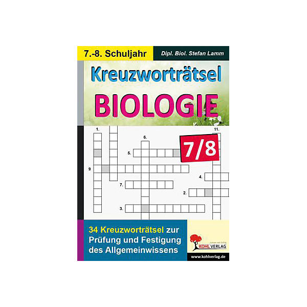 Kreuzworträtsel Biologie, Klasse 7-8