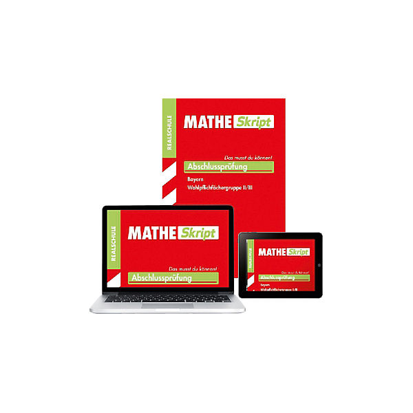 MATHE Skript, Abschlussprüfung Realschule Bayern Wahlpflichtfächergruppe II/III, m. ActiveBook DVD-ROM