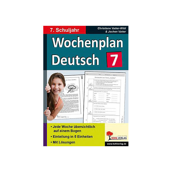 Wochenplan Deutsch, 7. Schuljahr