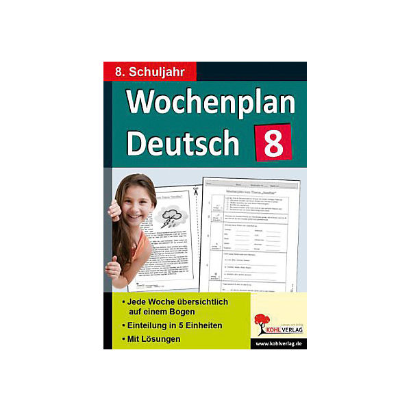 Wochenplan Deutsch, Klasse 8