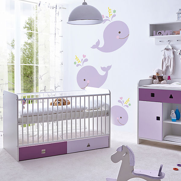 Komplett Babyzimmer Cubo, 3-tlg., lila