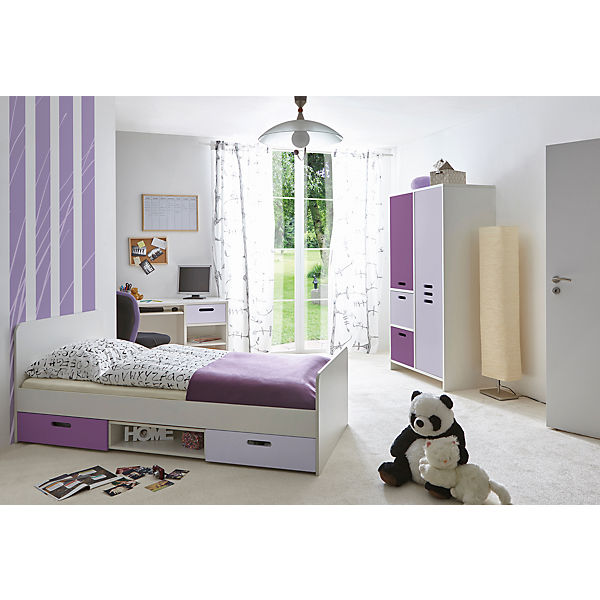 Kinder- und Jugendzimmer Clou, 3-tlg., lila
