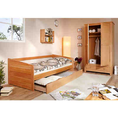 Sofabett mit Auszug, Micki, Buche massiv, natur, 90 x 200 cm 2