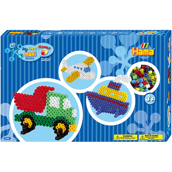 HAMA 8709 Geschenkset blau, 900 maxi-Perlen & Zubehör