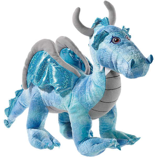 Drache 35 cm stehend blau