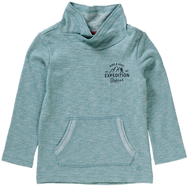 Sweatshirt mit Schalkragen und Kängurutasche für Jungen