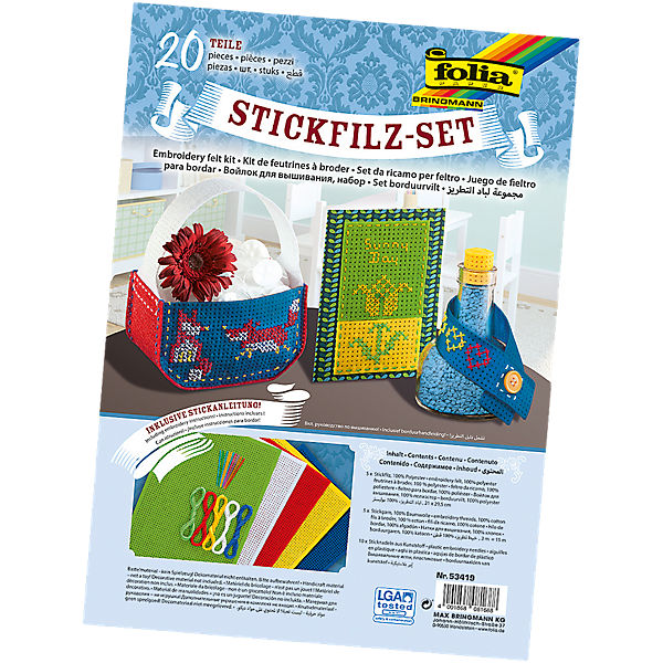 Stickfilz-Set, 20-tlg.