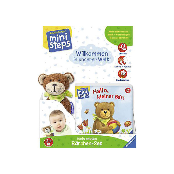 ministeps®: Mein erstes Bärchen-Set, Buch und Rassel