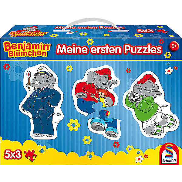 Puzzle 5 x 3 Teile Benjamin Blümchen, Meine ersten Puzzles
