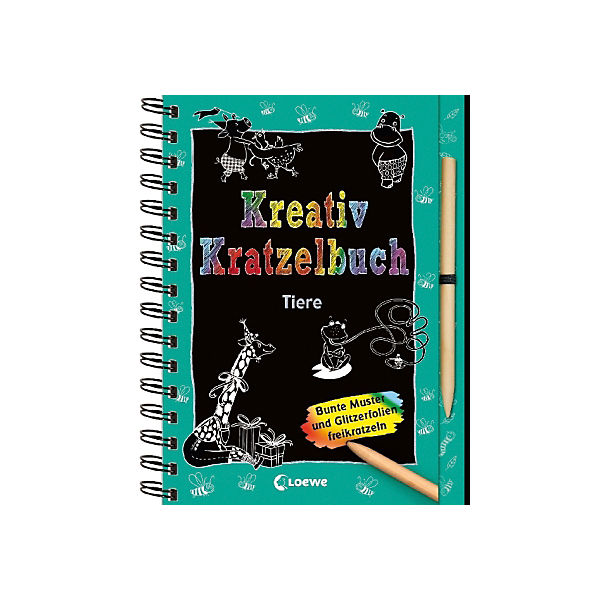 Kreativ-Kratzelbuch: Tiere