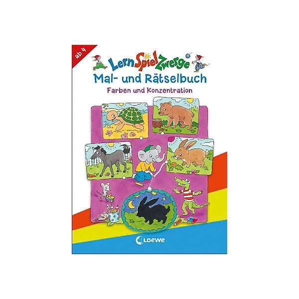 LernSpielZwerge Mal- und Rätselbuch: Farben und Konzentration
