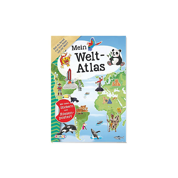 Mein Welt-Atlas, mit Stickern und Postern
