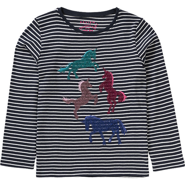 Langarmshirt für Mädchen, Einhorn