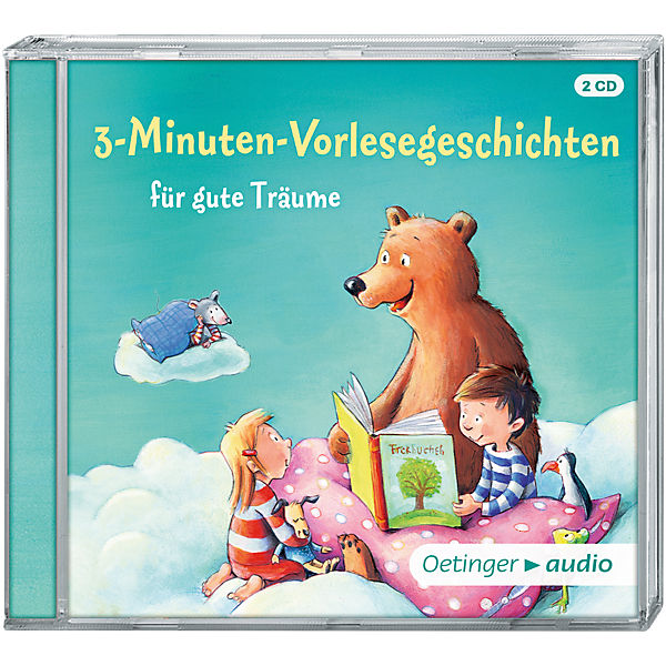 3-Minuten-Vorlesegeschichten für gute Träume, 2 Audio-CDs