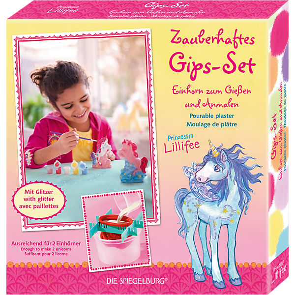 Einhorn-Paradies: Gips-Set Einhorn zum Gießen & Anmalen mit Glitzer