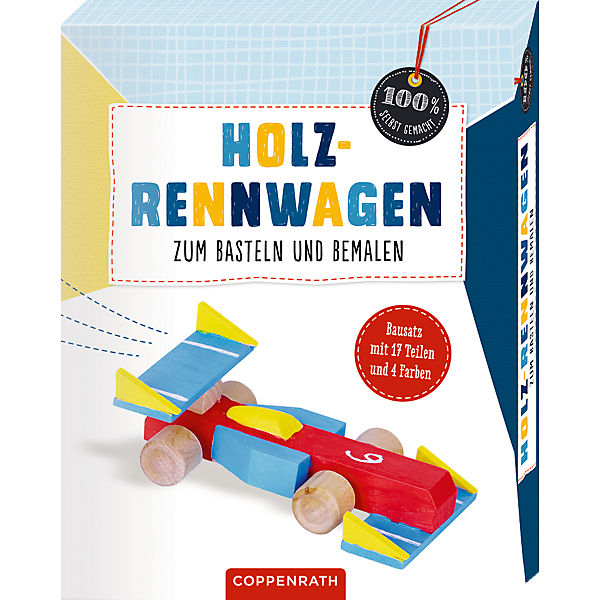100% selbst gemacht: Holzauto/Rennwagen zum Basteln und Bemalen