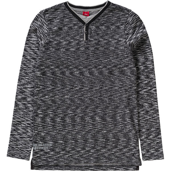 Langarmshirt mit Knopfleiste für Jungen SLIM