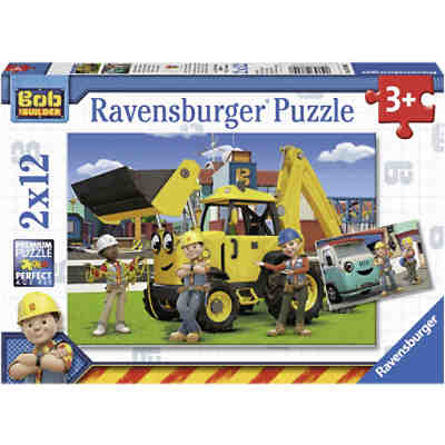 Puzzle 2 x 12 Teile Bob der Baumeister Bob und sein Team