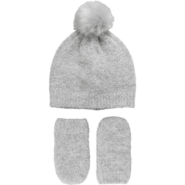 Bommelmütze + Handschuhe für Mädchen
