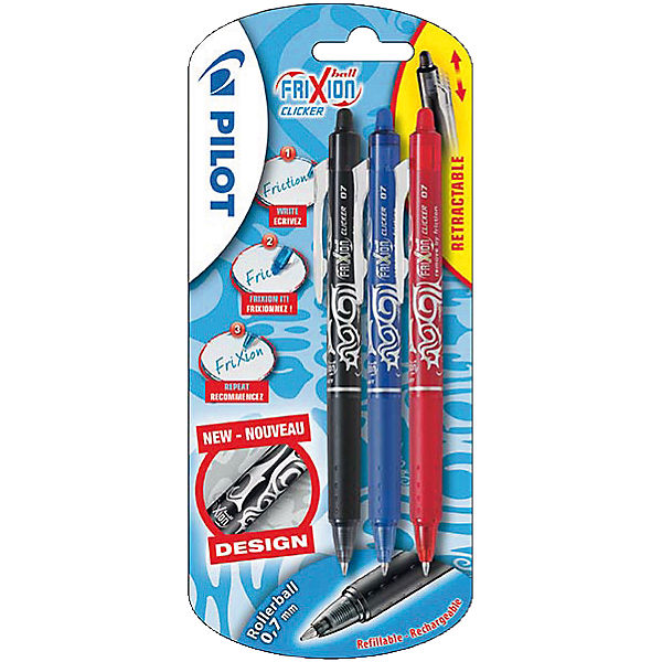Tintenroller Frixion Clicker, 3-tlg.