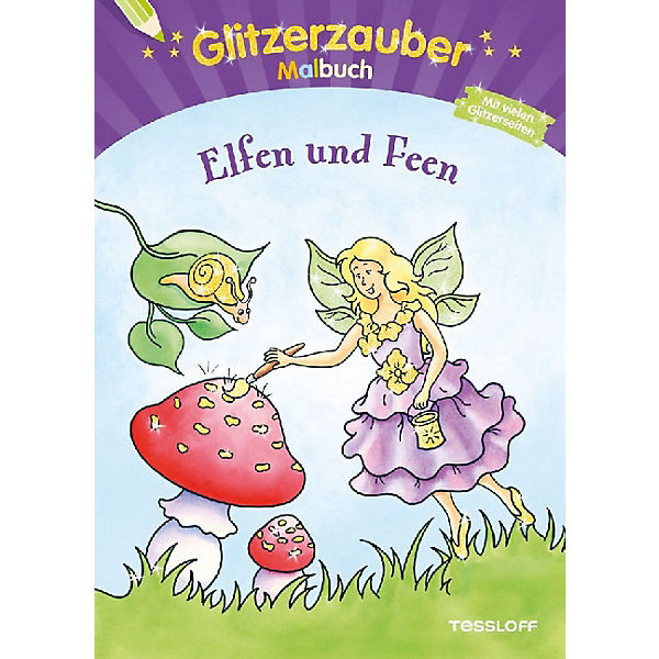 Glitzerzauber Malbuch: Elfen und Feen