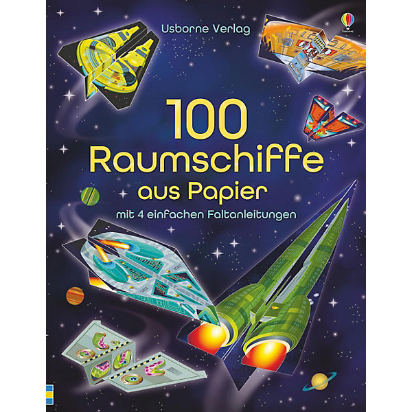 100 Raumschiffe aus Papier