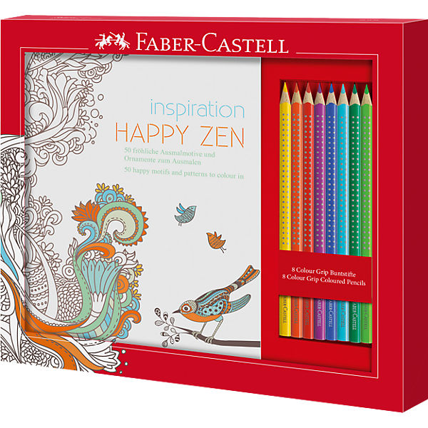 Malbuchset Happy Zen Colour Grip, 9-tlg.
