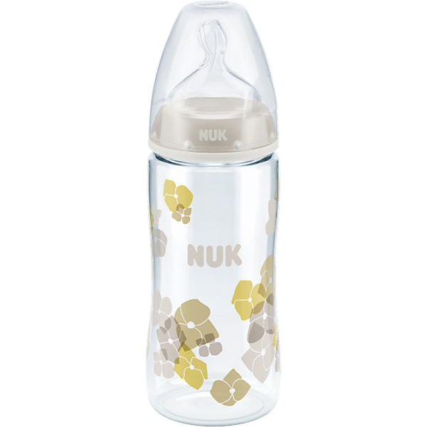 Weithals Flasche FIRST CHOICE+, PA, 300 ml, Silikonsauger Gr. 1/M, beige