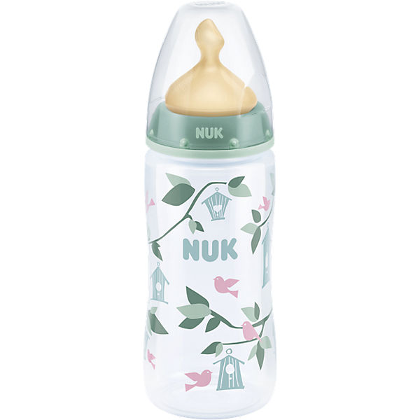 Weithals Flasche FIRST CHOICE+, PP, 300 ml, Latexsauger Gr. 1/M, grün