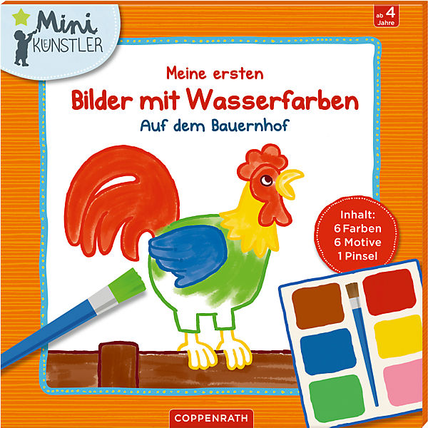Mini-Künstler: Meine ersten Bilder mit Wasserfarben - Auf dem Bauernhof